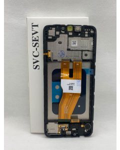 FRONTAL TELA DISPLAY SAMSUNG A05 A055 PRETA COM ARO NACIONAL LCD