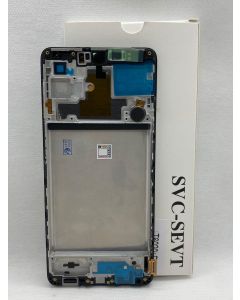 FRONTAL TELA DISPLAY SAMSUNG M62 M625 PRETO COM ARO ORIGINAL VIVID