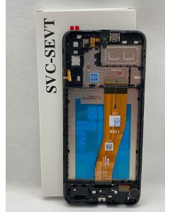 FRONTAL TELA DISPLAY SAMSUNG A04E A042 PRETO COM ARO NACIONAL LCD