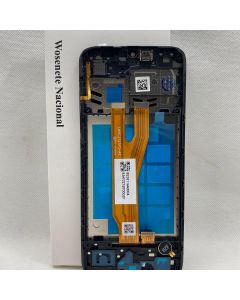 FRONTAL TELA DISPLAY SAMSUNG A03 CORE A032 PRETA COM ARO NACIONAL LCD