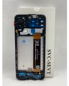 FRONTAL TELA DISPLAY SAMSUNG A13 4G A135 PRETA COM ARO NACIONAL LCD