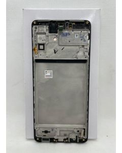 FRONTAL TELA DISPLAY SAMSUNG M51 M515 PRETO COM ARO VIVID OLED