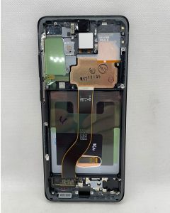 FRONTAL TELA DISPLAY SAMSUNG S20 PLUS G985 PRETO COM ARO NACIONAL AMOLED
