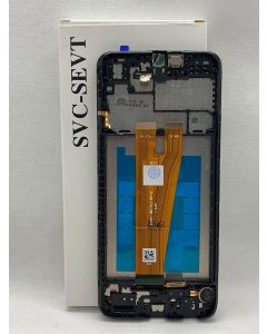 FRONTAL TELA DISPLAY SAMSUNG A04 A045 PRETO COM ARO NACIONAL LCD