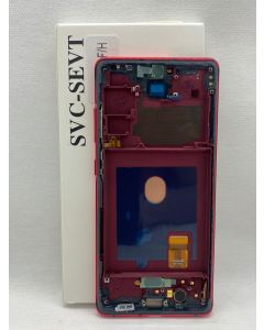 FRONTAL TELA DISPLAY SAMSUNG S20 FE G780 VERMELHA COM ARO ORIGINAL VIVID OLED
