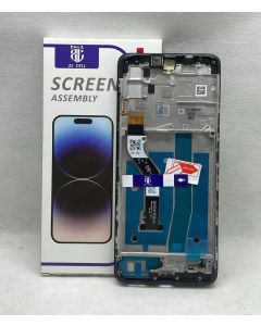  FRONTAL TELA DISPLAY MOTO G60S XT2133 PRETO COM ARO NACIONAL 