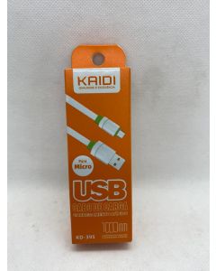 CABO KAIDI MICRO-USB 1M BRANCO ORIGINAL
