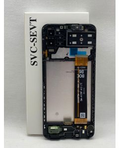 FRONTAL TELA DISPLAY SAMSUNG M13 M135 PRETO COM ARO ORIGINAL VIVID