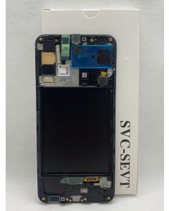 FRONTAL TELA DISPLAY SAMSUNG A30S A307 PRETA COM ARO ORIGINAL VIVID OLED