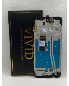 FRONTAL TELA DISPLAY MOTO G53 XT2335-1 PRETO COM ARO ORIGINAL VIVID