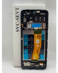 FRONTAL TELA DISPLAY SAMSUNG A14 4G A145 PRETO COM ARO ORIGINAL VIVID