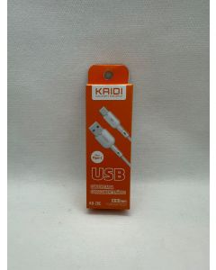 CABO KAIDI USB-C 1M BRANCO ORIGINAL