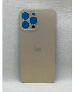 TAMPA TRASEIRA IPHONE 13 PRO MAX (FURO MAIOR) DOURADA