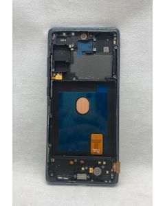 FRONTAL TELA DISPLAY SAMSUNG S20 FE G780 AZUL ESCURO COM ARO ORIGINAL VIVID OLED