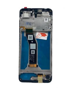 FRONTAL TELA DISPLAY MOTO G04 XT2421-1 / G04S PRETO COM ARO NACIONAL