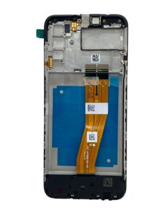 FRONTAL TELA DISPLAY SAMSUNG A03S A037 PRETA COM ARO NACIONAL LCD COMPLETA