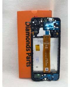 FRONTAL TELA DISPLAY SAMSUNG A04S A047 PRETA COM ARO NACIONAL LCD