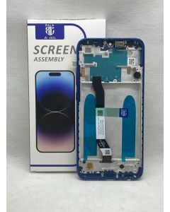FRONTAL TELA DISPLAY XIAOMI NOTE 8 M1908C3JG AZUL COM ARO NACIONAL