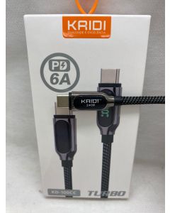 CABO KAIDI 100CC USB-C 1M PRETO ORIGINAL