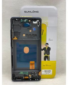 FRONTAL TELA DISPLAY SAMSUNG S20 FE G780 PRETA COM ARO SUNLONG OLED