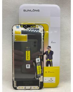 FRONTAL TELA DISPLAY IPHONE 12/12 PRO (CI REMOVÍVEL) PRETA ORIGINAL SUNLONG OLED