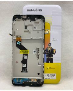  FRONTAL TELA DISPLAY MOTO G9 PLAY XT2083 / E7 PLUS XT2081 PRETO COM ARO ORIGINAL SUNLONG