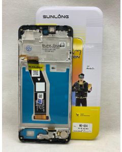 FRONTAL TELA DISPLAY MOTO G04 XT2421-1 PRETO COM ARO ORIGINAL SUNLONG