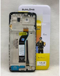 FRONTAL TELA DISPLAY XIAOMI REDMI 13C / POCO C65 PRETA COM ARO ORIGINAL SUNLONG