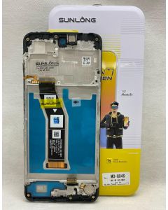 FRONTAL TELA DISPLAY MOTO G04S PRETO COM ARO ORIGINAL SUNLONG