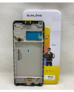  FRONTAL SAMSUNG A21S A217 PRETA COM ARO ORIGINAL SUNLONG