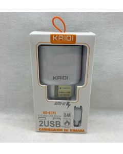 CARREGADOR KAIDI 2 USB MICRO-USB TURBO ORIGINAL