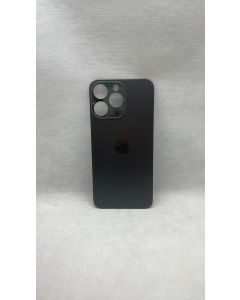 TAMPA TRASEIRA IPHONE 15 PRO MAX (FURO MAIOR) TITÂNIO PRETA