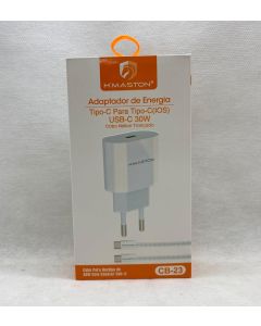 CARREGADOR IPHONE USB-C 30W ORIGINAL H'MASTON (CABO NÁILON)