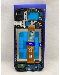 FRONTAL TELA DISPLAY SAMSUNG A12 A125 PRETA COM ARO (WEFIX)