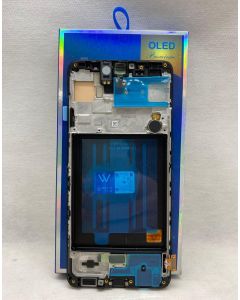 FRONTAL TELA DISPLAY SAMSUNG A51 A515 PRETA BORDA INFINITA COM ARO OLED (WEFIX)