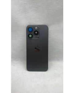 TAMPA TRASEIRA IPHONE 15 PRO TITÂNIO PRETO (COMPLETA)