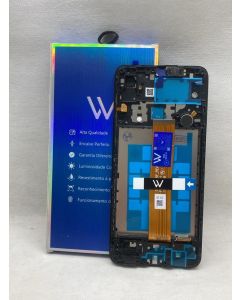 FRONTAL TELA DISPLAY SAMSUNG A02 A022 PRETA COM ARO (WEFIX)