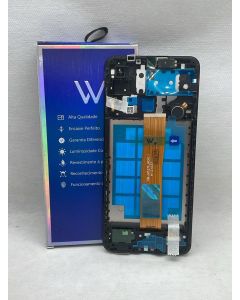 FRONTAL TELA DISPLAY SAMSUNG M12 M127 PRETA COM ARO ORIGINAL LCD (WEFIX)