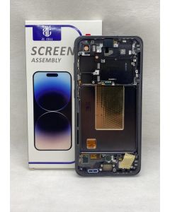 FRONTAL TELA DISPLAY SAMSUNG S24 FE S721 PRETO COM ARO ORIGINAL VIVID OLED