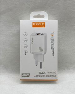 FONTE CARREGADOR GOLD 40W 9.1 USB / TIPO C