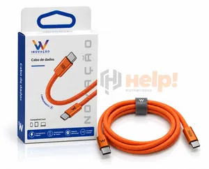 CABO IPHONE TIPO-C / C 240W LARANJA 1,3 METROS PREMIUM WEFIX - AC0003